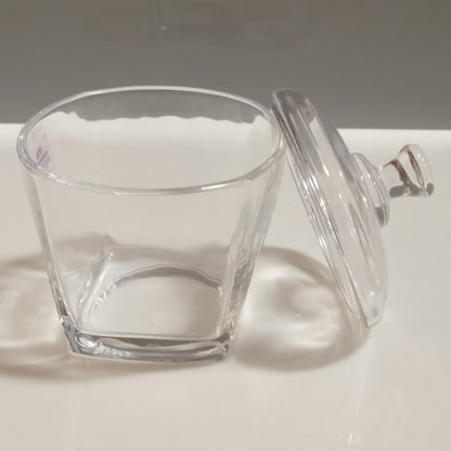 Potiche de Vidro Transparente 12cm para Decoração e Armazenamento