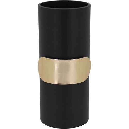Vaso de Metal Preto 24x10x10cm para Decoração - Elegante e Durável