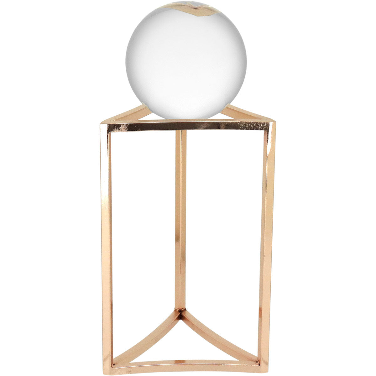 Escultura Decorativa Metal Dourada 29x12x12cm para Sala e Escritório