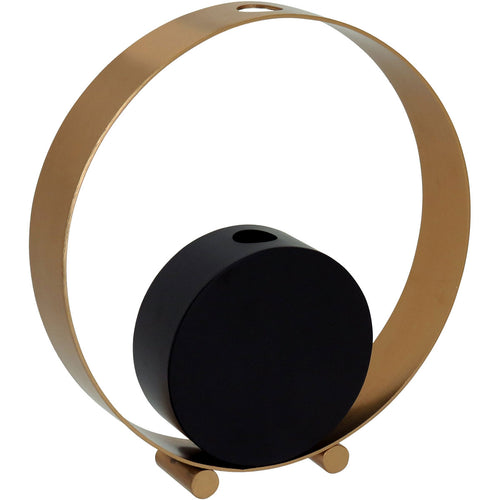 Vaso Decorativo de Metal Dourado 26cm - Elegante para Arranjos Florais