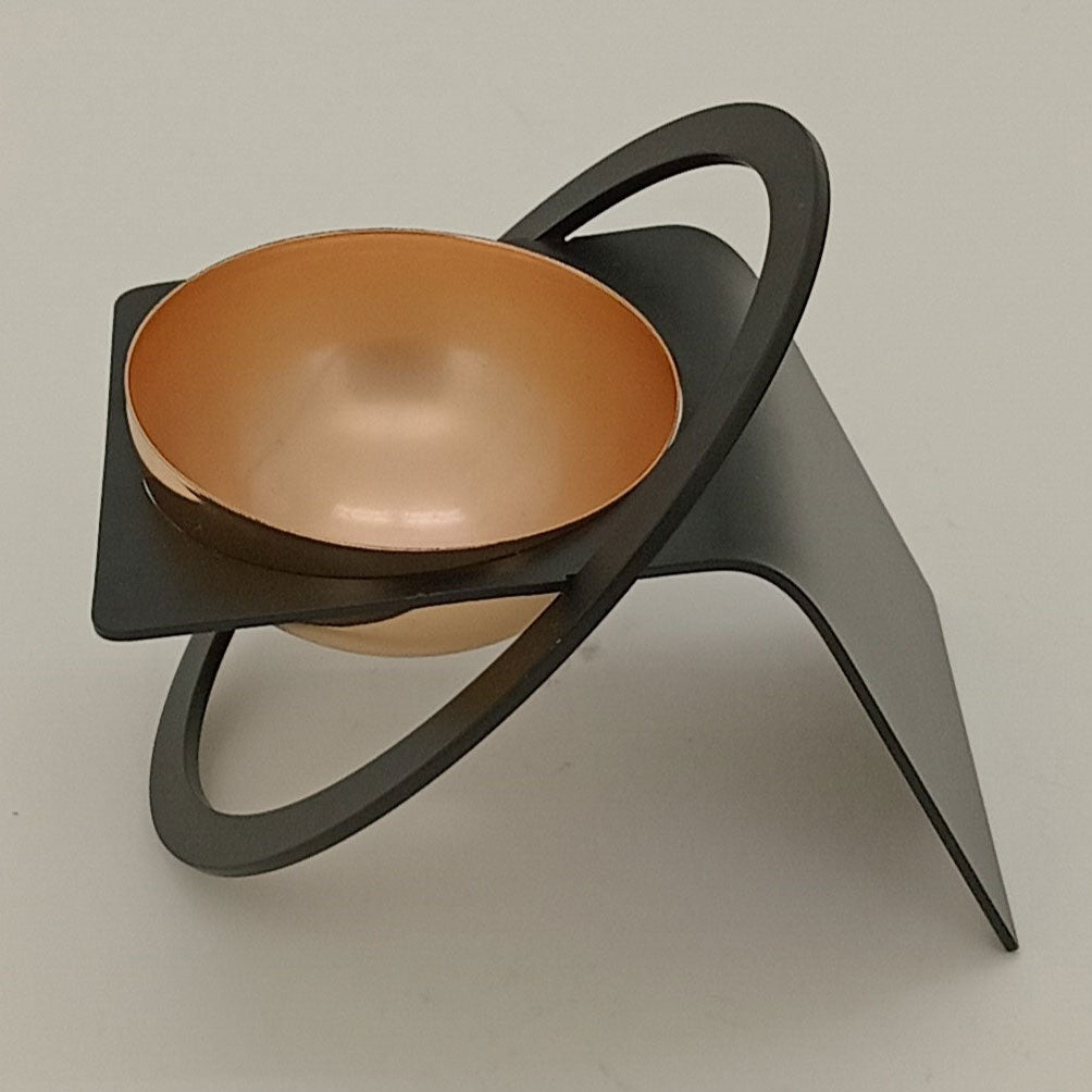 Adorno Decorativo de Metal Preto 15x8x8cm - Sofisticação para Decoração