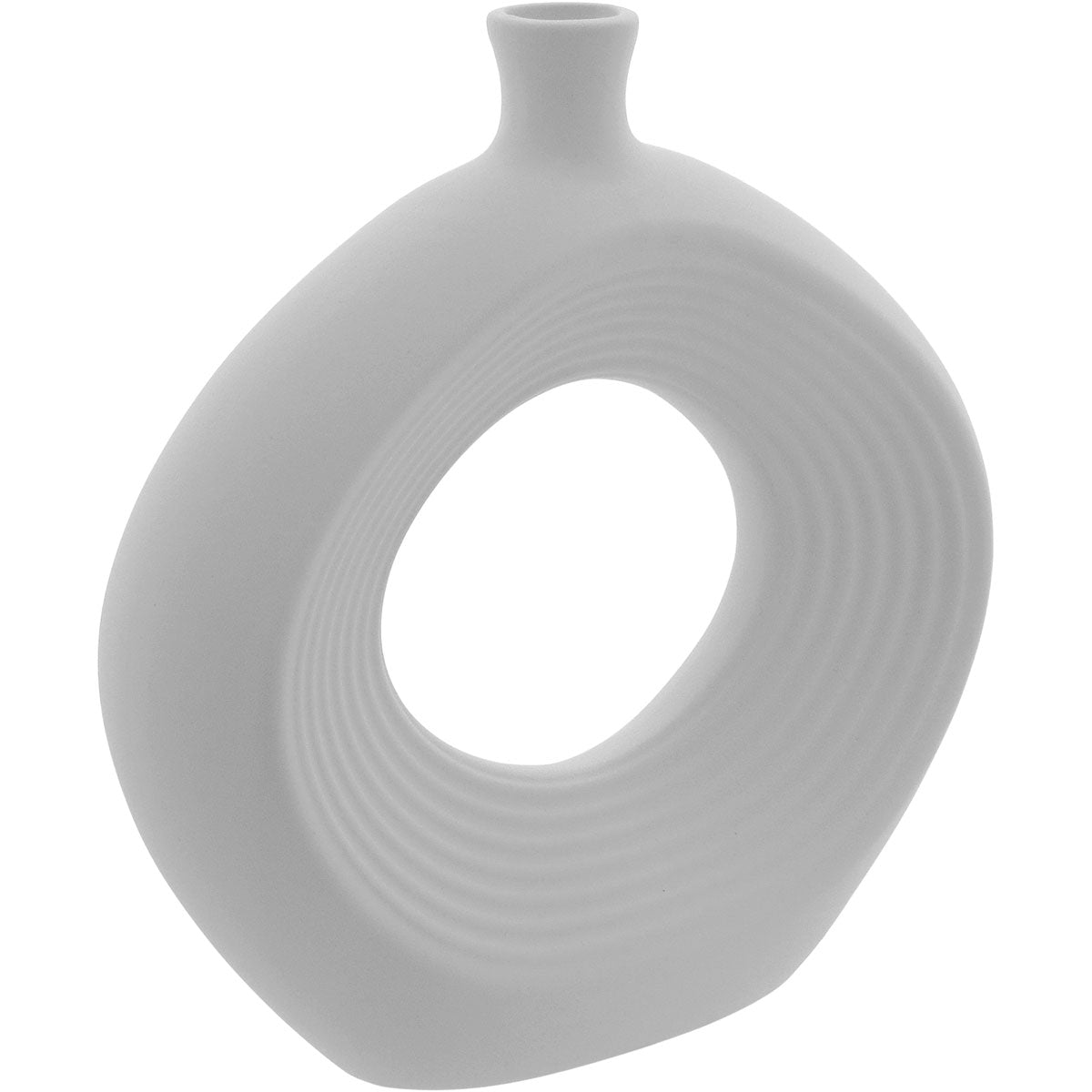 Vaso de Cerâmica Branco 20x20cm para Decoração de Ambientes