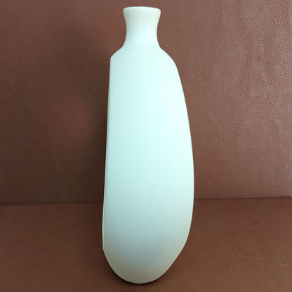Vaso de Cerâmica Branco 20x20cm para Decoração de Ambientes