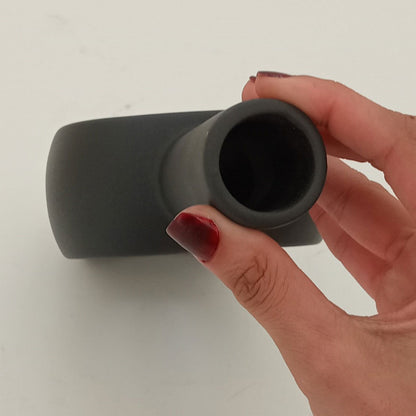 Vaso de Cerâmica Preto 24cm para Decoração - Elegante e Sofisticado