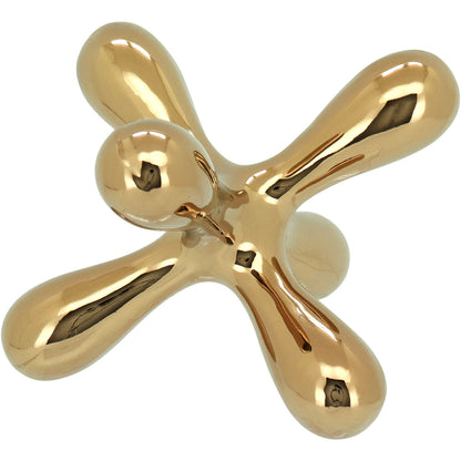 Adorno Molécula Metal Dourado 19cm - Decoração Moderna para Ambientes