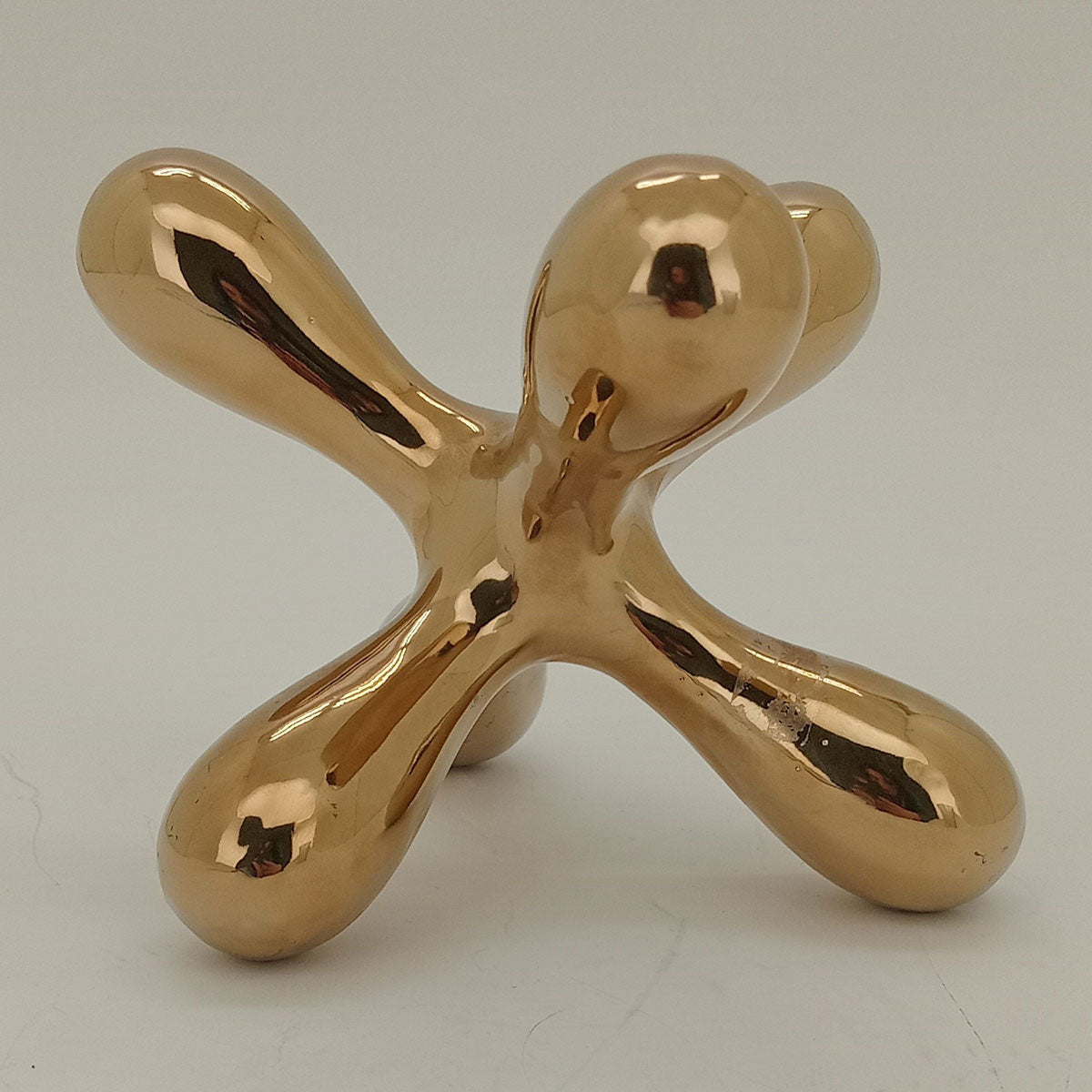 Adorno Molécula Metal Dourado 19cm - Decoração Moderna para Ambientes