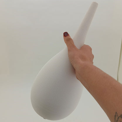 Vaso de Cerâmica Branco 38x38cm para Decoração e Arranjos Florais