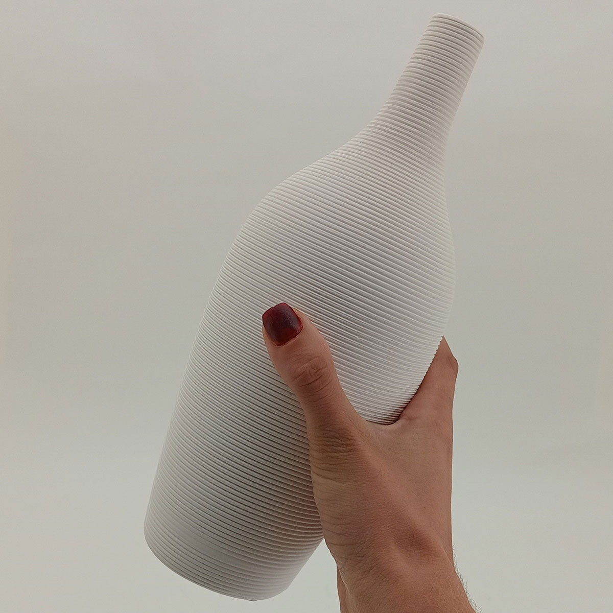 Vaso de Cerâmica Branco 27cm para Decoração Floral Elegante