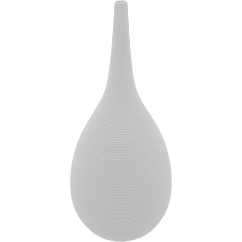 Vaso de Cerâmica Branco 35x14cm - Decoração Elegante e Sofisticada