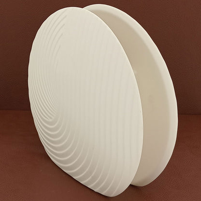 Vaso de Cerâmica Branco 20cmx19cm para Arranjos Florais