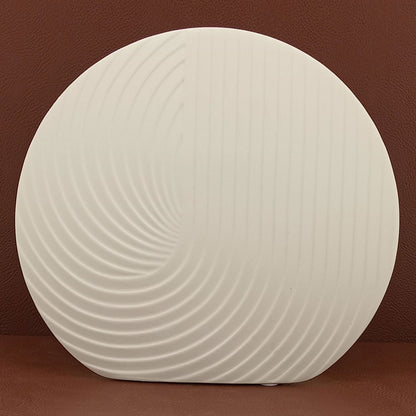 Vaso de Cerâmica Branco 20cmx19cm para Arranjos Florais