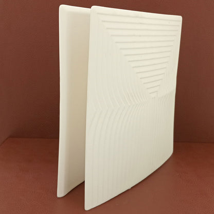 Vaso Decorativo de Cerâmica Branco 20x19 cm para Flores