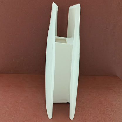 Vaso Decorativo de Cerâmica Branco 20x19 cm para Flores