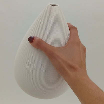 Vaso de Cerâmica Branco 15x14x14cm para Decoração Floral