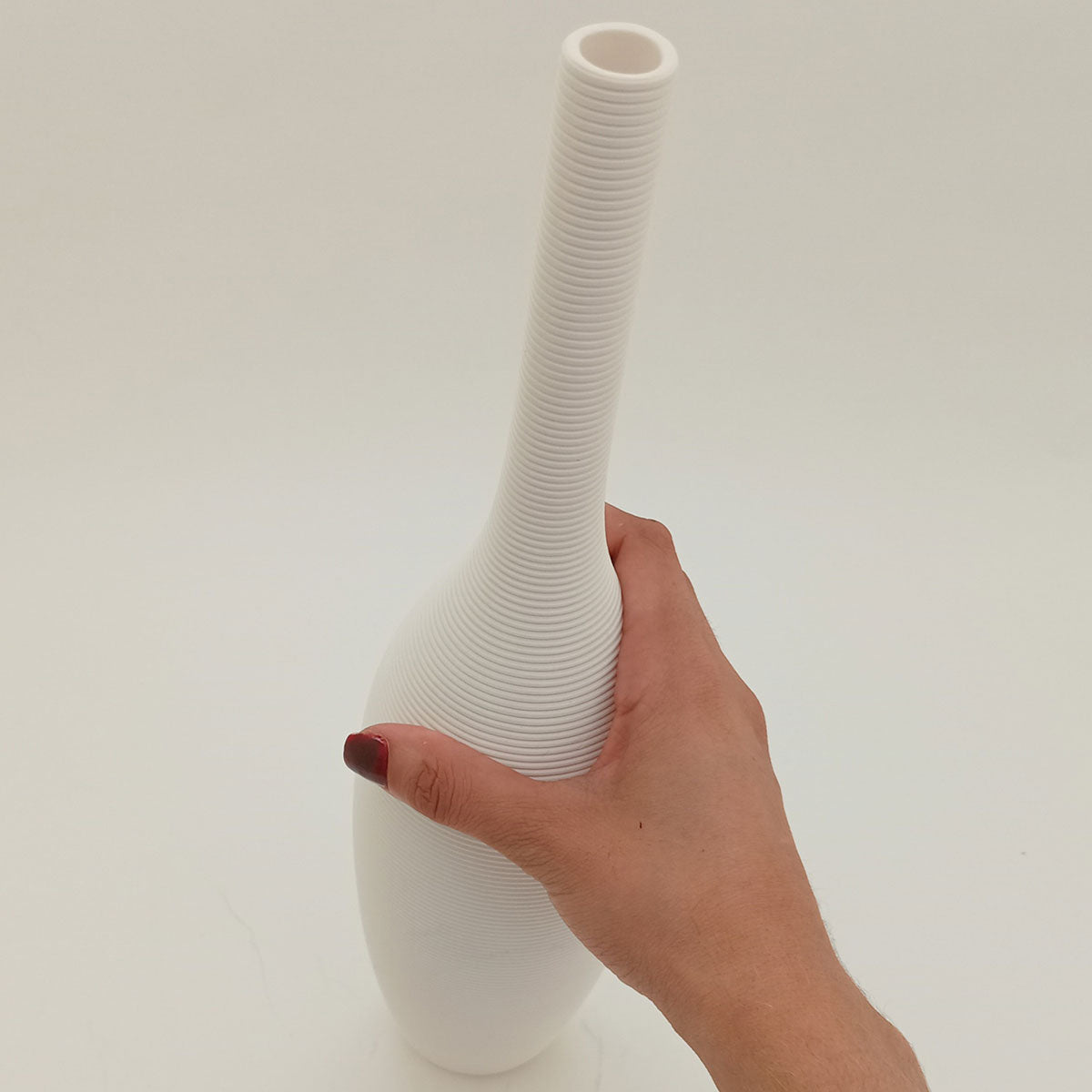 Vaso de Cerâmica Branco 39,3cm para Decoração de Ambientes