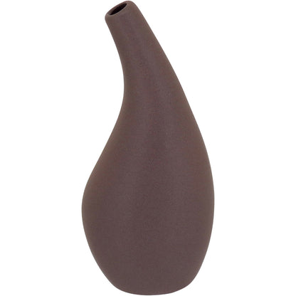 Vaso de Cerâmica Marrom 18x9cm para Flores - Decoração Elegante
