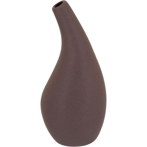Vaso de Cerâmica Marrom 18x9cm para Flores - Decoração Elegante