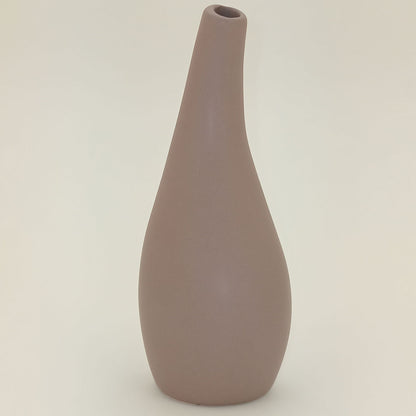 Vaso de Cerâmica Marrom 18x9cm para Flores - Decoração Elegante