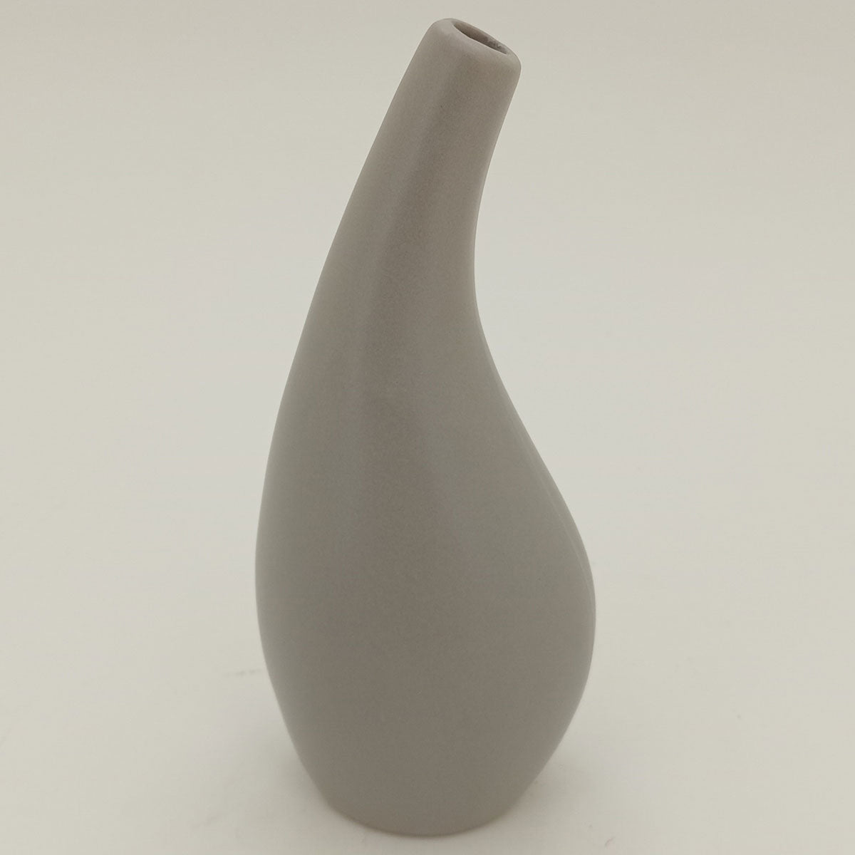 Vaso de Cerâmica Cinza 18x9cm para Decoração de Flores