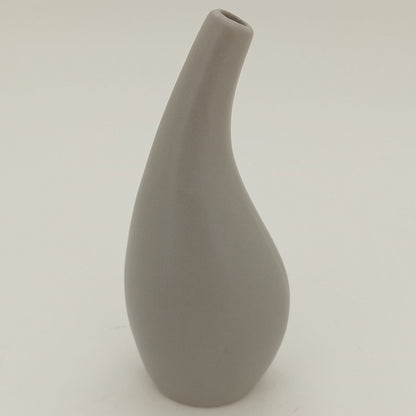 Vaso de Cerâmica Cinza 18x9cm para Decoração de Flores