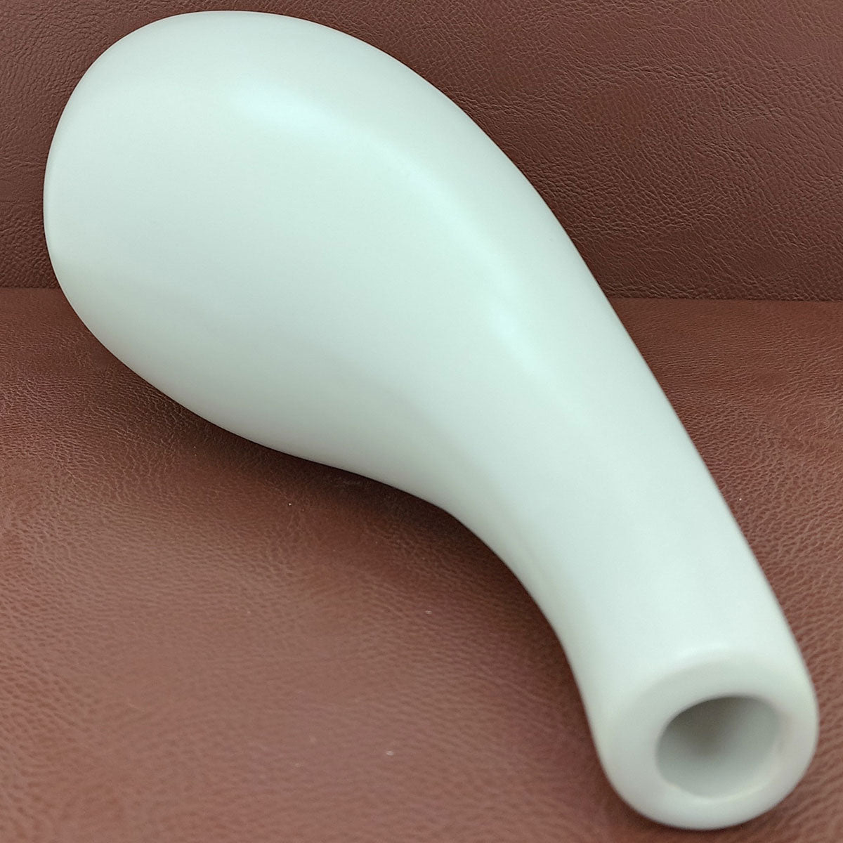 Vaso de Cerâmica Branco 23x10cm - Decoração para Arranjos Florais