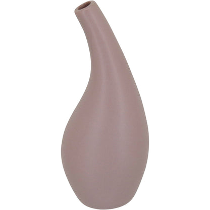 Vaso de Cerâmica Bege 23x10x10cm para Decoração e Arranjos Florais