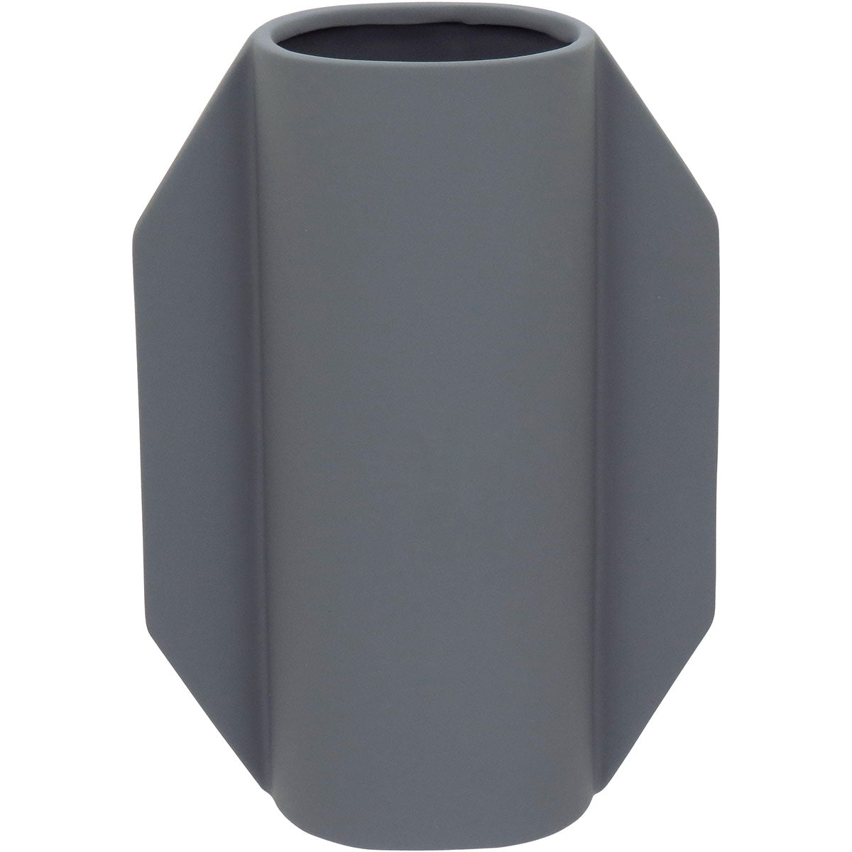 Vaso de Cerâmica Cinza 23x17cm - Elegante para Decoração de Ambientes