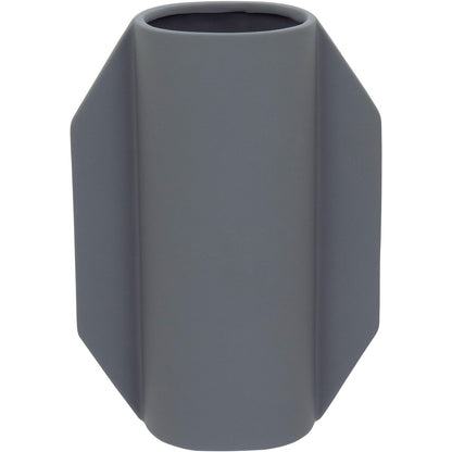 Vaso de Cerâmica Cinza 23x17cm - Elegante para Decoração de Ambientes
