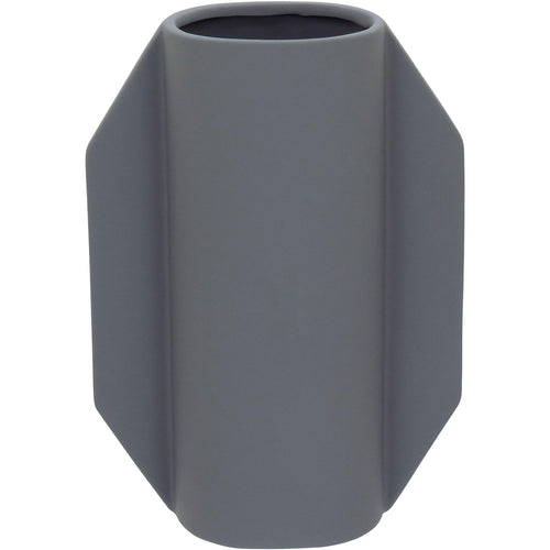 Vaso de Cerâmica Cinza 23x17cm - Elegante para Decoração de Ambientes