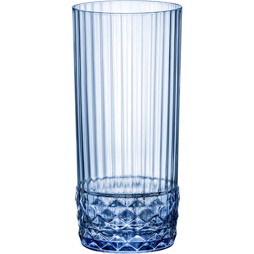 Copo Long Drink Bormioli Rocco America Azul 490ml Vidro 16x7cm 6pç