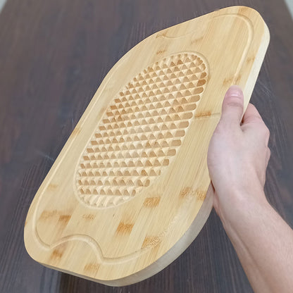 Tábua de Corte Bambu Home&Co 40x30cm com Sulco Natural