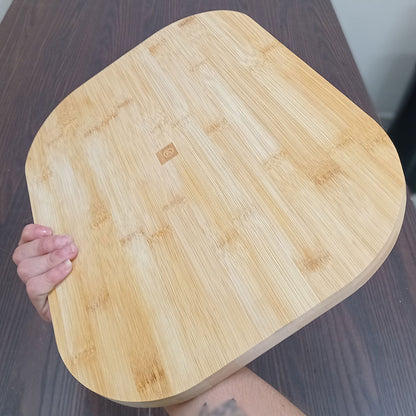 Tábua de Corte Bambu Home&Co 40x30cm com Sulco Natural