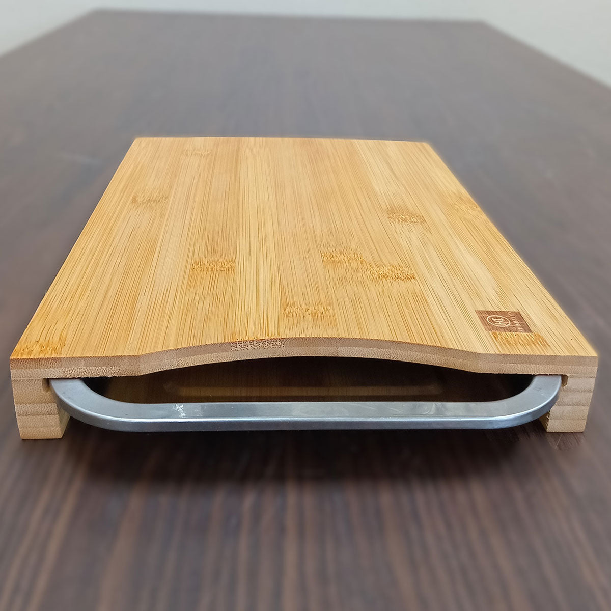 Tábua de Corte Retangular Bambu com Gaveta Coletora Home&Co 34x24cm Natural