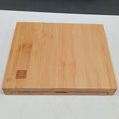 Jogo de Queijo Home&Co com Maleta Bambu Natural e Facas Especializadas