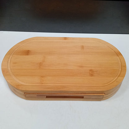 Conjunto para Queijo Home&Co com Tábua e Facas em Bambu Natural