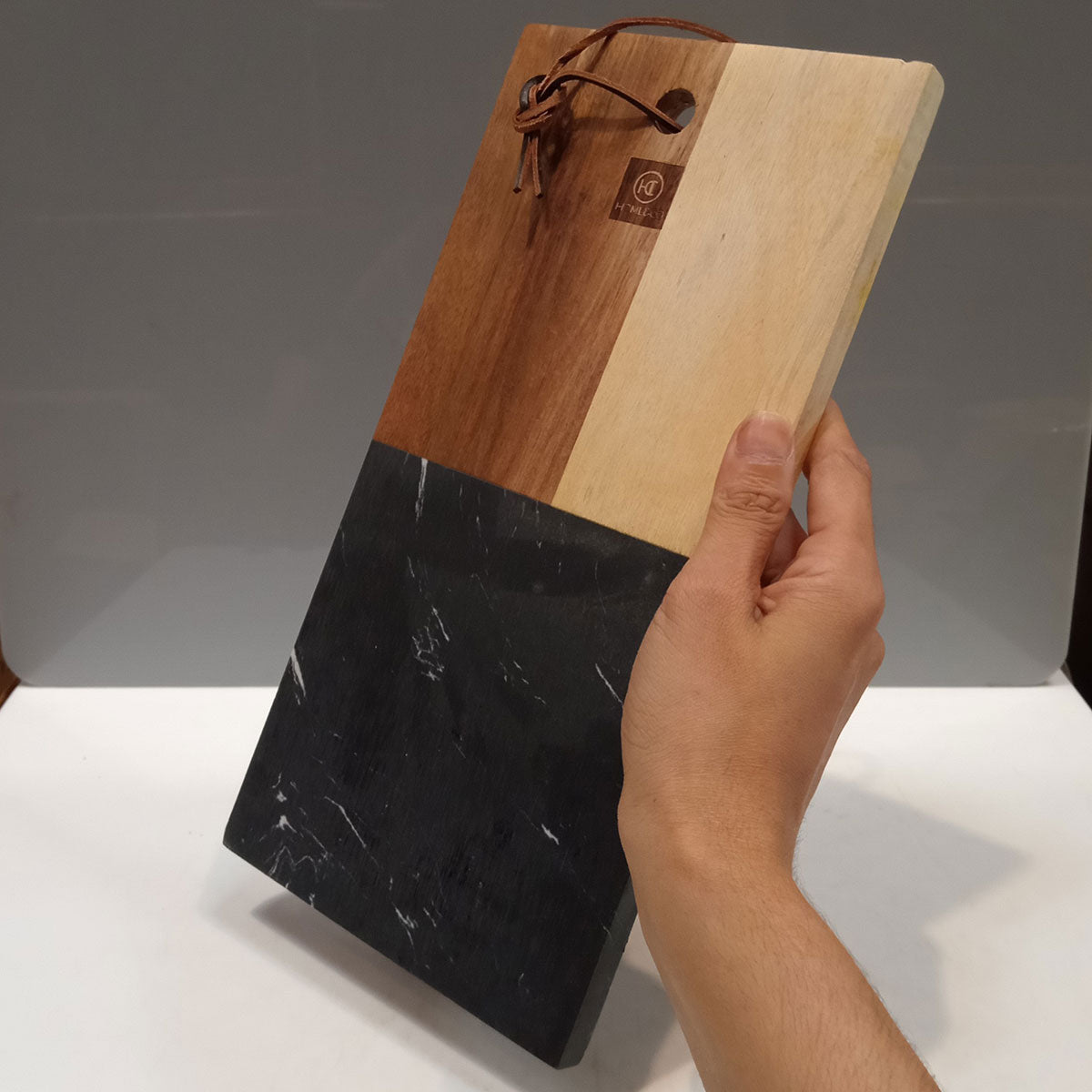 Tábua de Corte Retangular Home&Co Madeira Natural 30,5x15cm