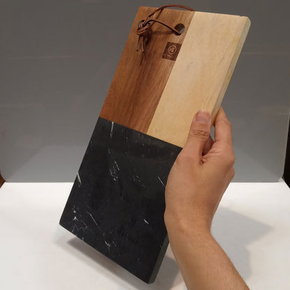 Tábua de Corte Retangular Home&Co Madeira Natural 30,5x15cm