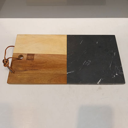 Tábua de Corte Retangular Home&Co Madeira Natural 30,5x15cm