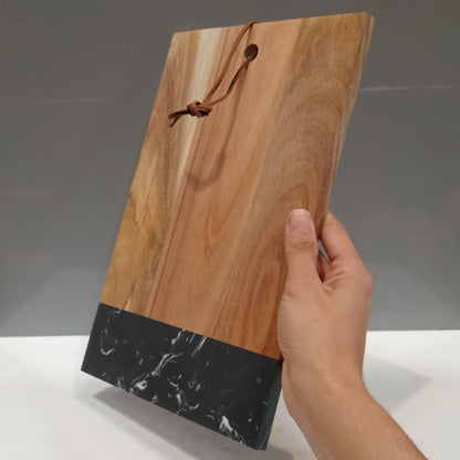 Tábua de Corte Retangular Home&Co em Madeira Natural 30x20cm