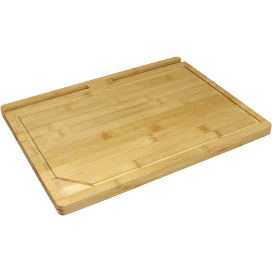 Tábua de Corte Retangular Home&Co Bambu Natural com Suporte para Tablet 40x30cm
