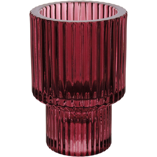 Castiçal de Vidro Vinho Home&Co 8x6x6cm para Decoração