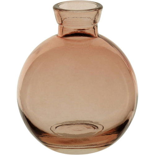 Vaso Decorativo de Vidro Rosa Home&Co 9x7cm para Flores