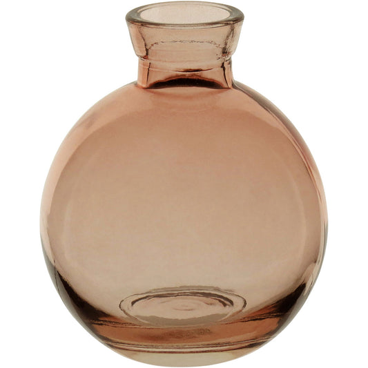 Vaso Decorativo de Vidro Rosa Home&Co 9x7cm para Flores