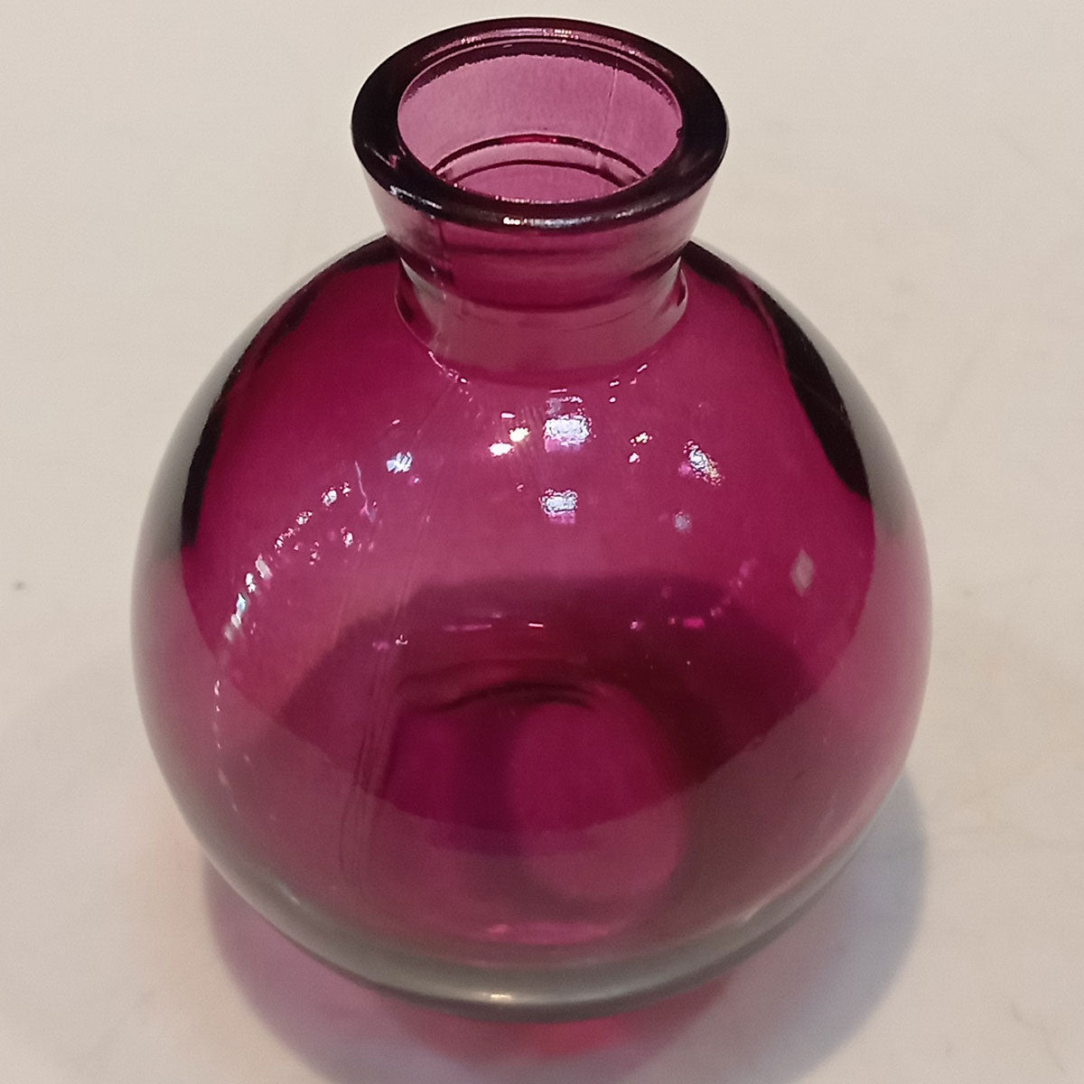 Vaso Decorativo Garrafa Vidro Roxo Home&Co 9x7x7cm