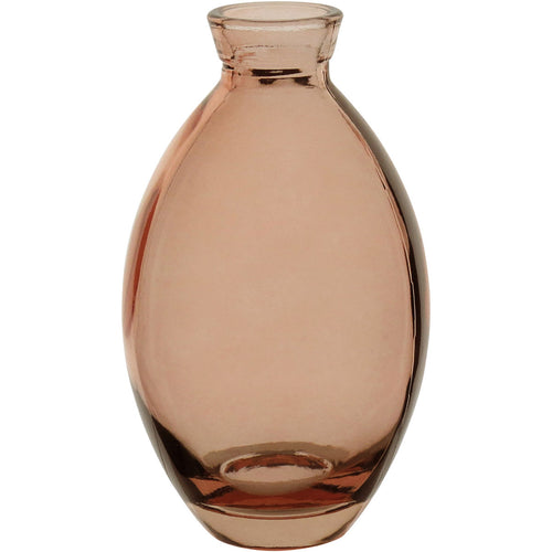 Vaso Garrafa Home&Co Vidro Rosa 12x7cm para Decoração de Ambientes