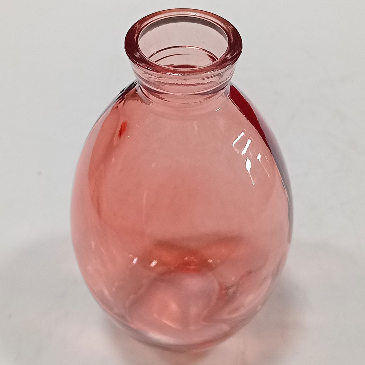 Vaso Garrafa Home&Co Vidro Rosa 12x7cm para Decoração de Ambientes