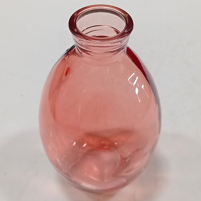 Vaso Garrafa Home&Co Vidro Rosa 12x7cm para Decoração de Ambientes