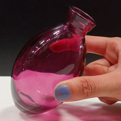 Vaso Garrafa Decorativo Home&Co Vidro Roxo 12x7cm