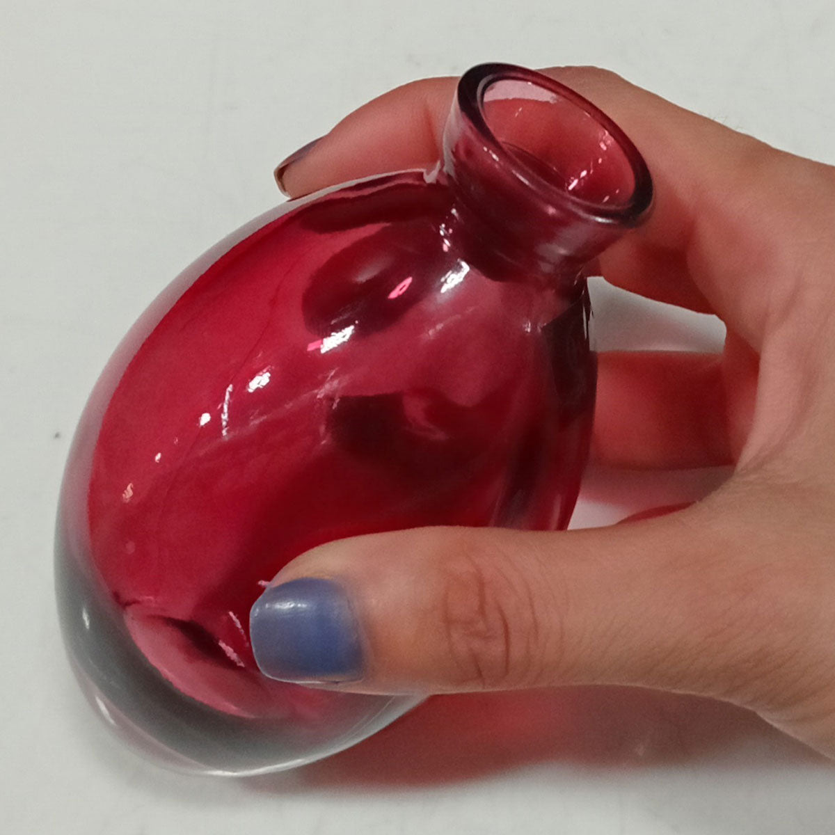 Vaso Garrafa de Vidro Vinho Home&Co 12x7x7cm Decorativo