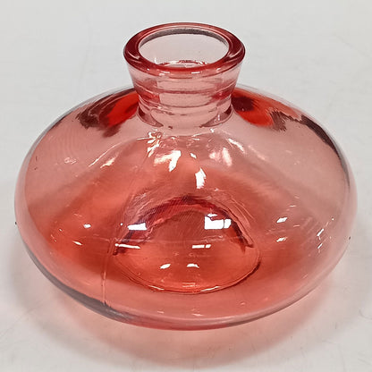 Vaso Garrafa em Vidro Rosa Home&Co 6x9cm para Decoração